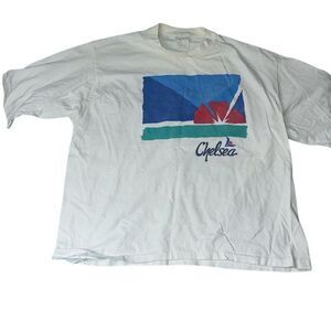 Vintage 90s single stitch silkworm Chelsea beach shirt one size made in USA mens